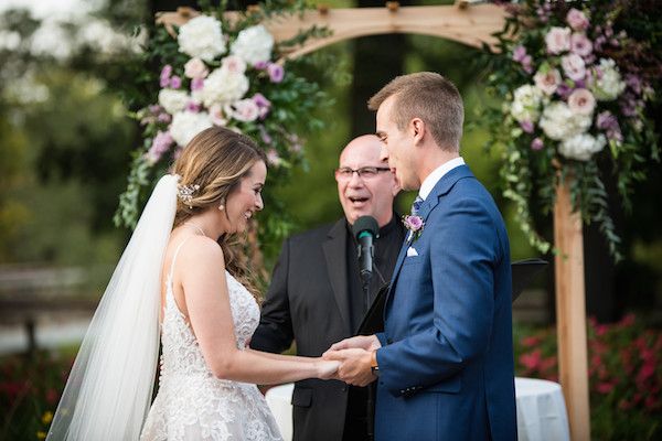  A Wedding in the Woods Featuring Blush, Lavender, and Navy Blue