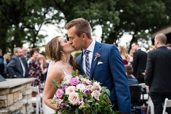  A Wedding in the Woods Featuring Blush, Lavender, and Navy Blue