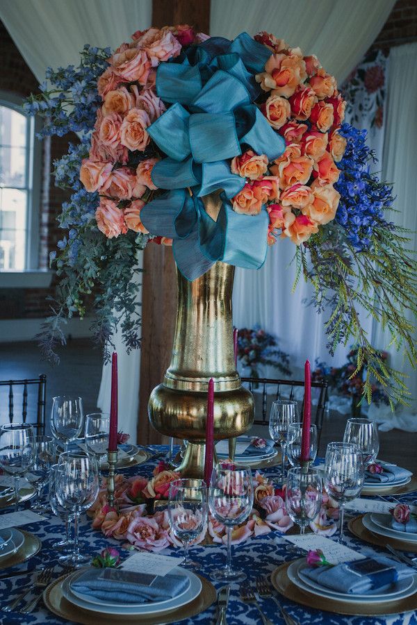  Industrial Style Wedding with Colorful Blooms Galore