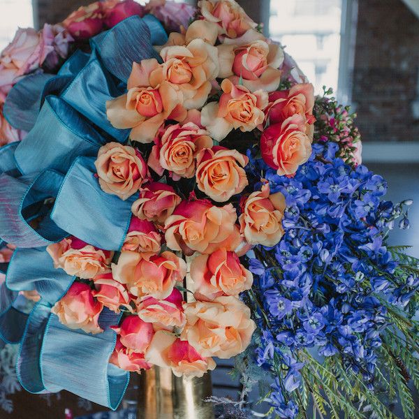  Industrial Style Wedding with Colorful Blooms Galore