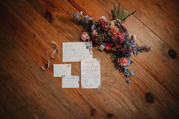  Industrial Style Wedding with Colorful Blooms Galore