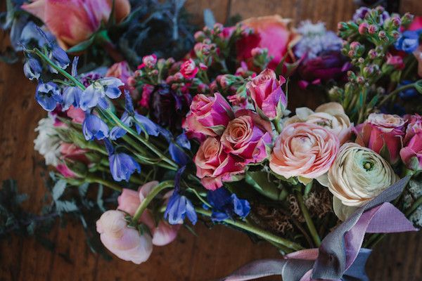  Industrial Style Wedding with Colorful Blooms Galore