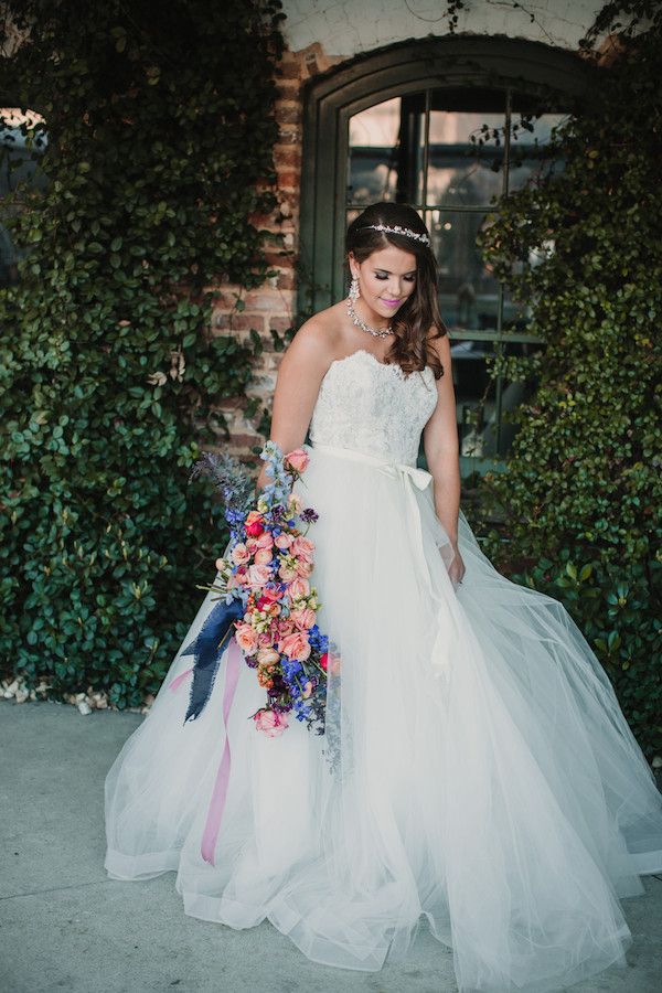  Industrial Style Wedding with Colorful Blooms Galore