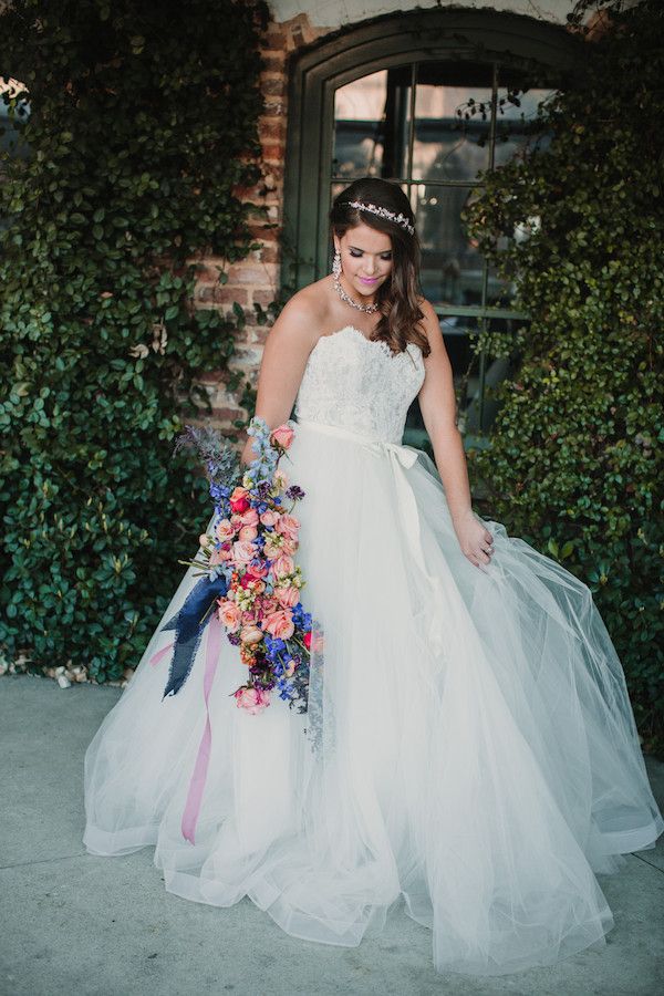  Industrial Style Wedding with Colorful Blooms Galore