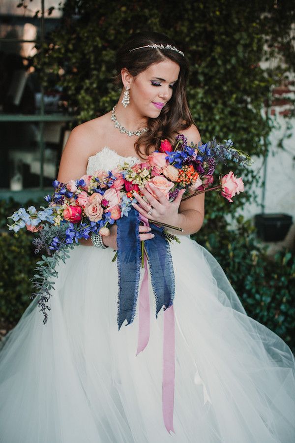  Industrial Style Wedding with Colorful Blooms Galore