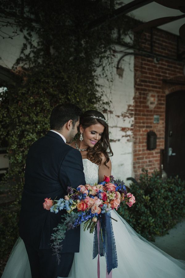  Industrial Style Wedding with Colorful Blooms Galore