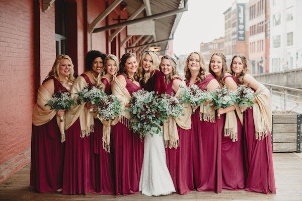  Say Hello to this Cranberry Urban Winter Wedding 