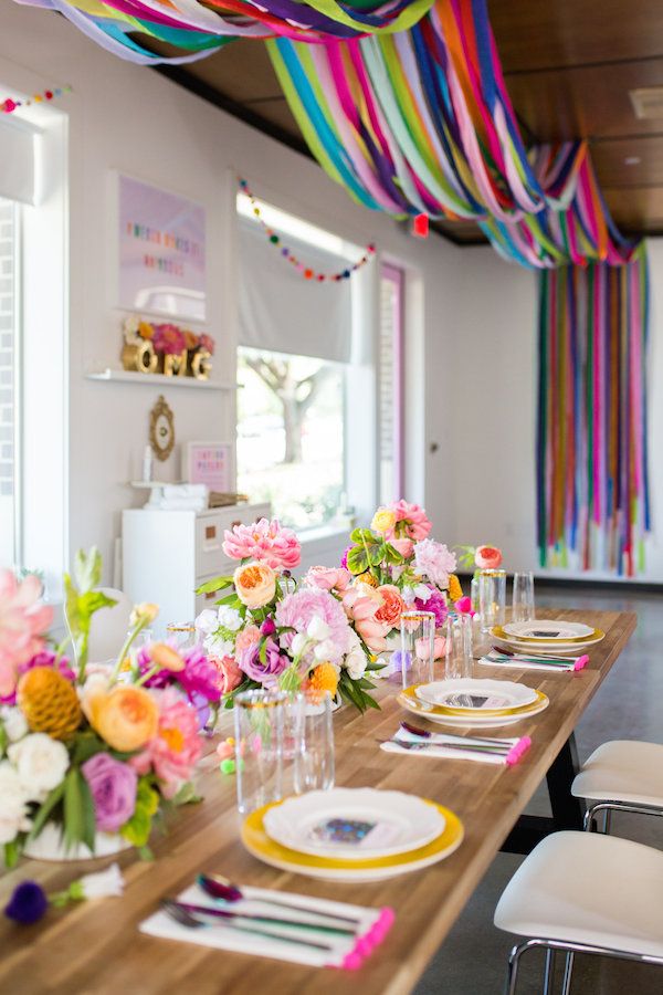  Lisa Frank-Inspired Rainbow Birthday Bash