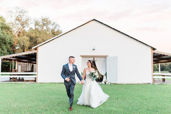  A Dusty Blue Barn Wedding with Romantic Details Galore