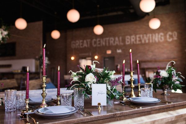  Must-See Bridal Inspo in an Industrial Style Brewery