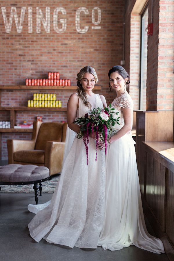  Must-See Bridal Inspo in an Industrial Style Brewery