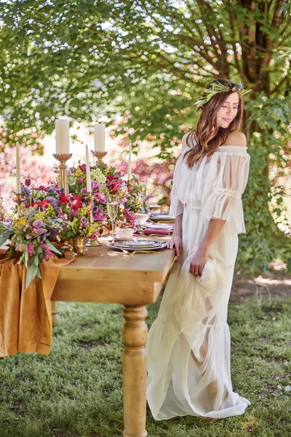  Bohemian Elegance in this Colorful Shoot with Two Bridal Looks