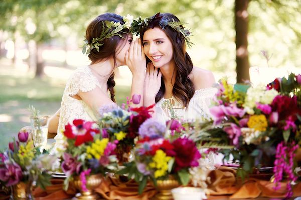  Bohemian Elegance in this Colorful Shoot with Two Bridal Looks