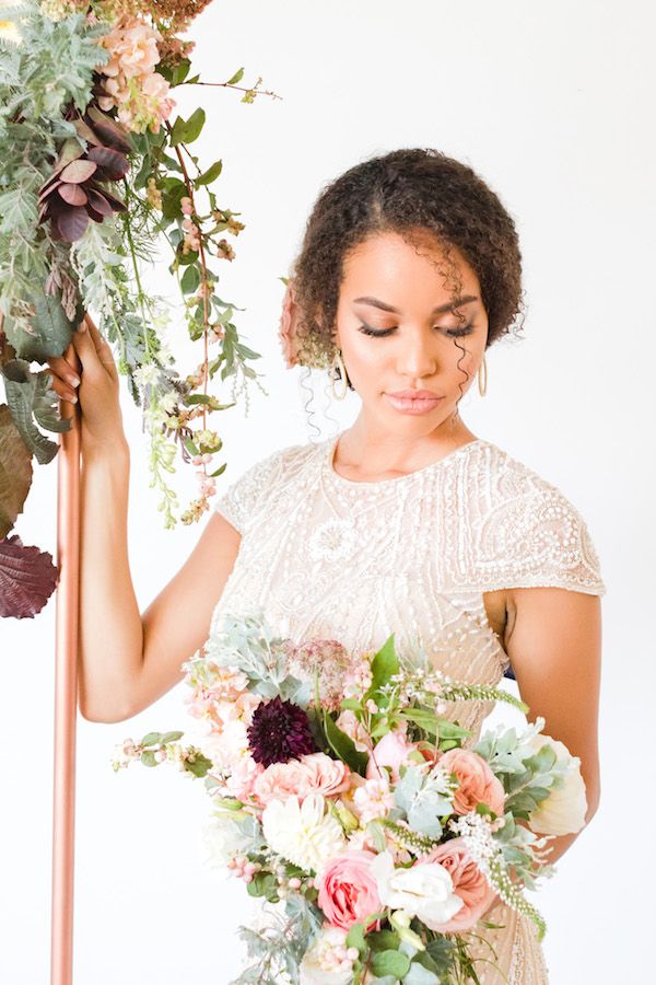  Navy & Blush Meet Copper in this Romantic Fête