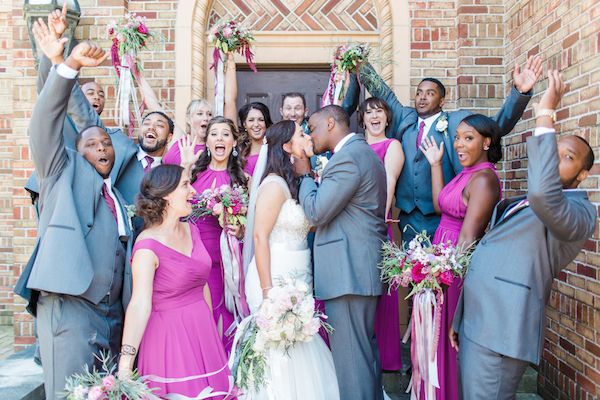  Bright & Beautiful Ohio Wedding in Berry Tones