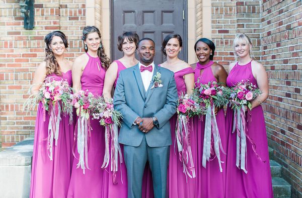  Bright & Beautiful Ohio Wedding in Berry Tones