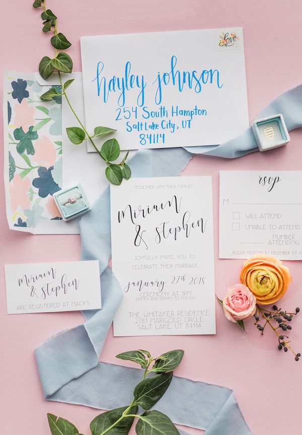  Dreamy Blue Wedding Inspo with Colorful Florals Galore