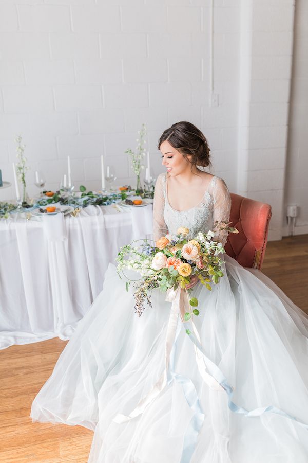  Dreamy Blue Wedding Inspo with Colorful Florals Galore