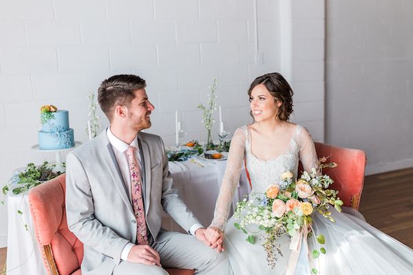  Dreamy Blue Wedding Inspo with Colorful Florals Galore