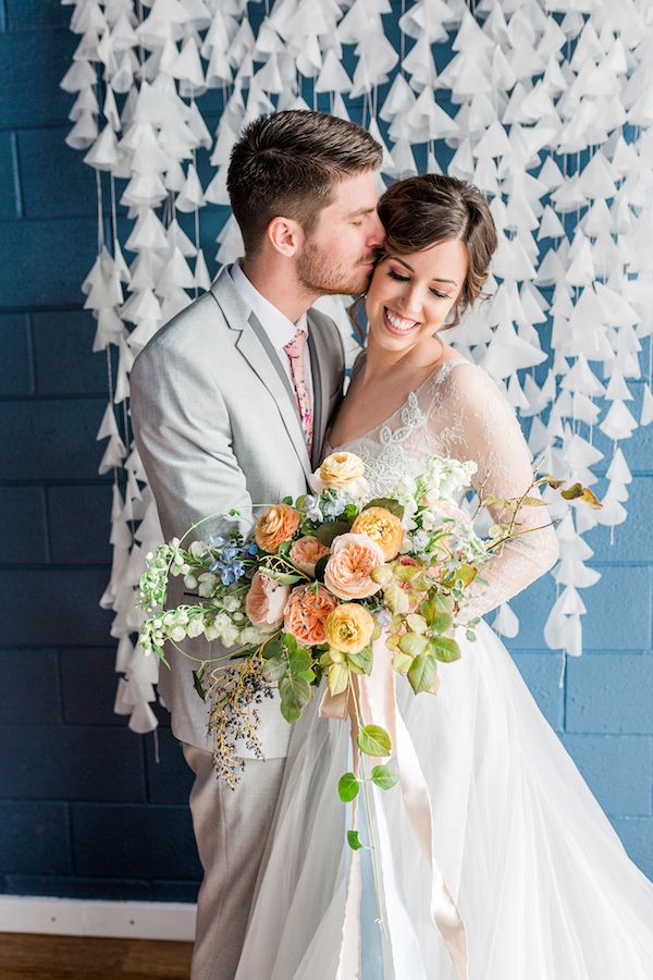  Dreamy Blue Wedding Inspo with Colorful Florals Galore