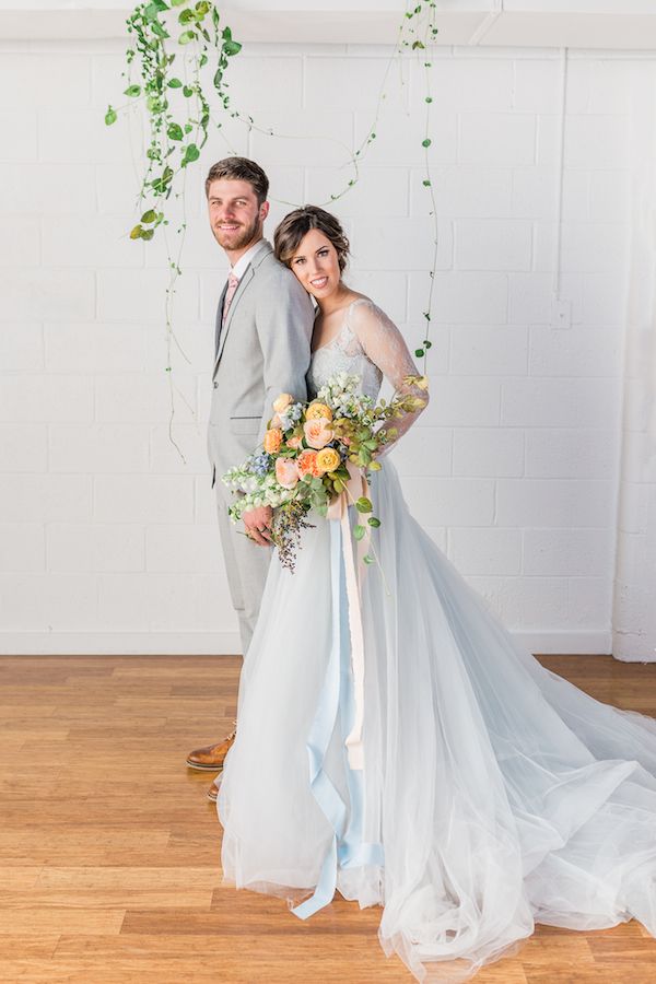  Dreamy Blue Wedding Inspo with Colorful Florals Galore