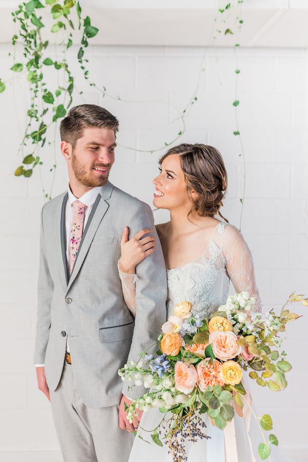  Dreamy Blue Wedding Inspo with Colorful Florals Galore