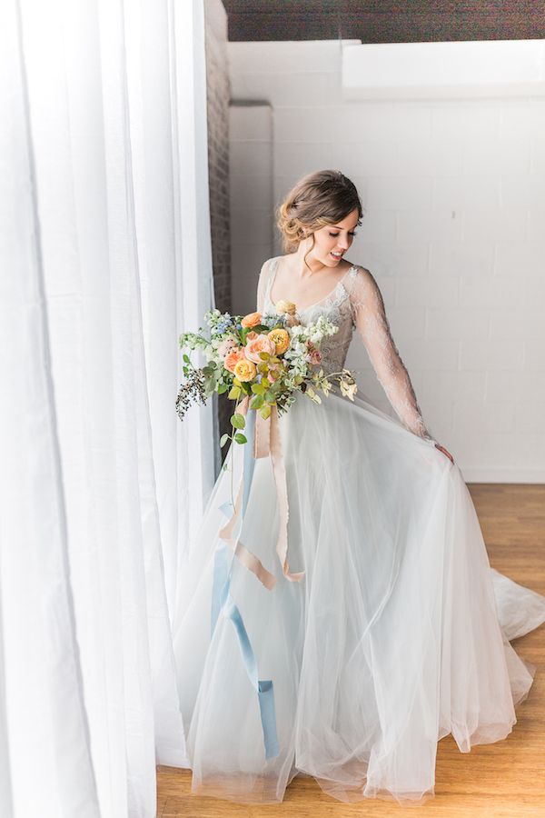  Dreamy Blue Wedding Inspo with Colorful Florals Galore