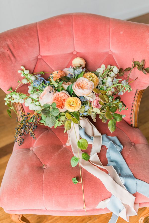  Dreamy Blue Wedding Inspo with Colorful Florals Galore