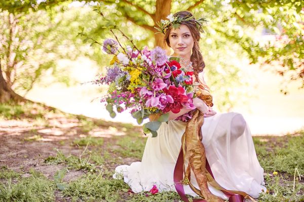  Bohemian Elegance in this Colorful Shoot with Two Bridal Looks