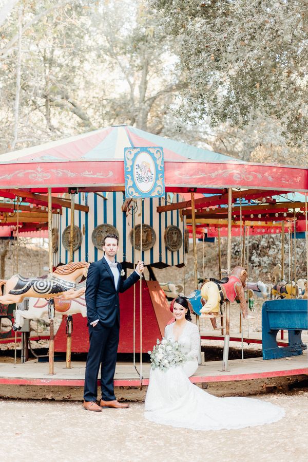  Whimsical Nighttime Nuptials in Malibu, California