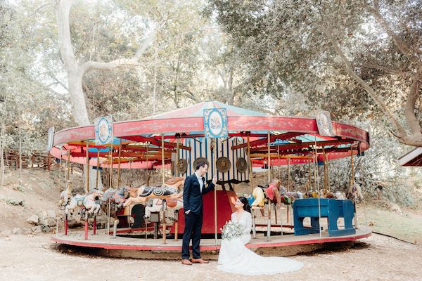  Whimsical Nighttime Nuptials in Malibu, California