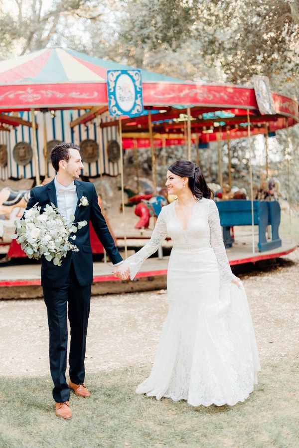  Whimsical Nighttime Nuptials in Malibu, California