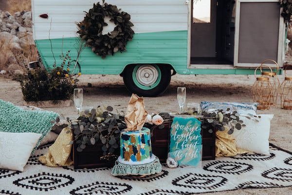  Boho Wedding Inspo with Wild + Free Photo Booth Camper