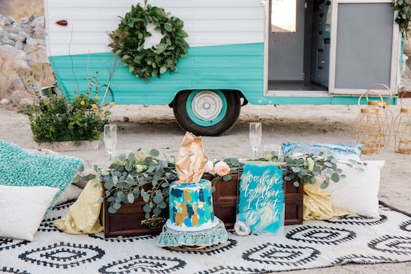  Boho Wedding Inspo with Wild + Free Photo Booth Camper