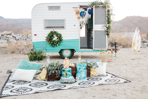  Boho Wedding Inspo with Wild + Free Photo Booth Camper