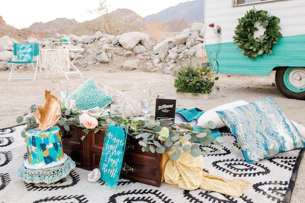  Boho Wedding Inspo with Wild + Free Photo Booth Camper