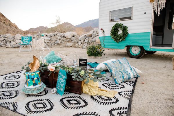  Boho Wedding Inspo with Wild + Free Photo Booth Camper