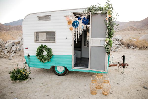  Boho Wedding Inspo with Wild + Free Photo Booth Camper