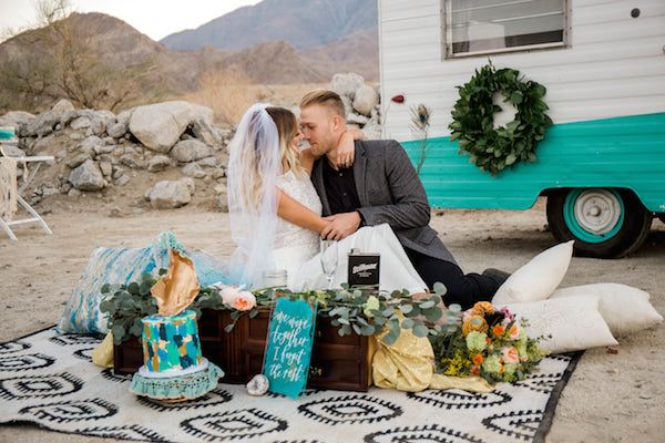  Boho Wedding Inspo with Wild + Free Photo Booth Camper