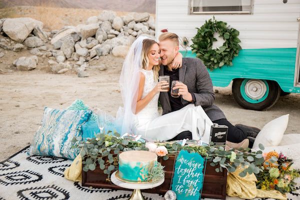  Boho Wedding Inspo with Wild + Free Photo Booth Camper