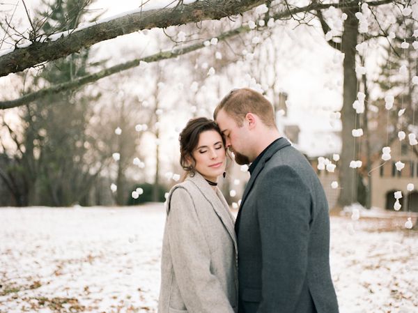  Intimate Winter Elopement Celebrated with Friends