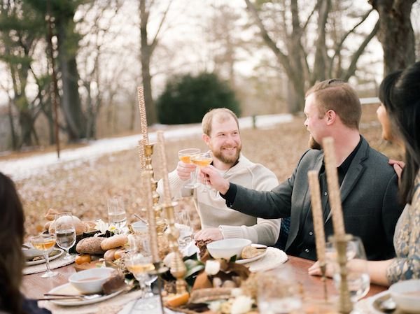  Intimate Winter Elopement Celebrated with Friends