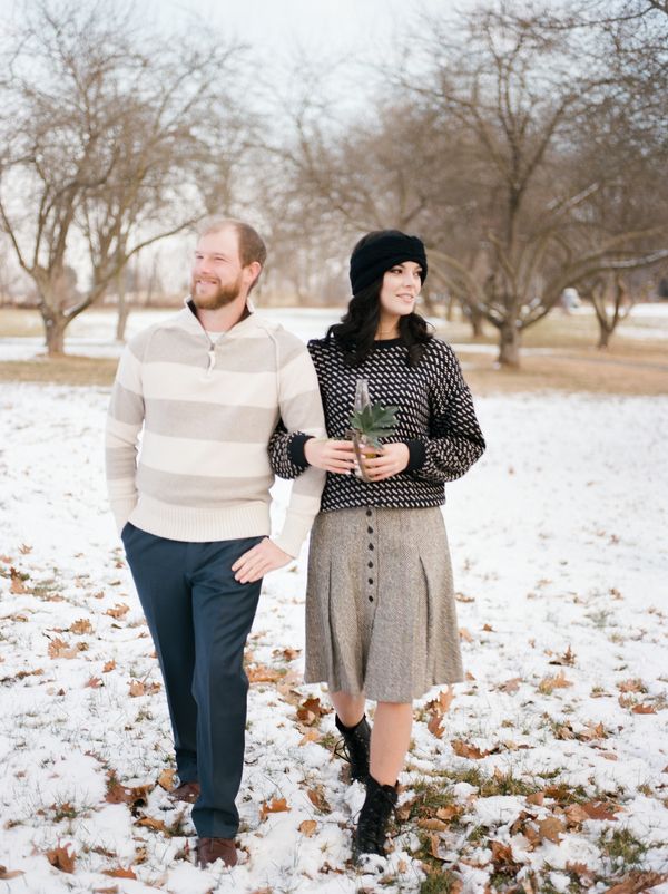  Intimate Winter Elopement Celebrated with Friends