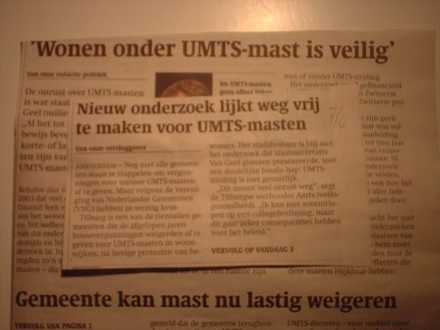 Trouw over de UMTS-masten Trouw over de UMTS-masten