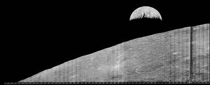 View from Lunar Orbiter1