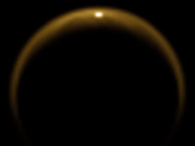 Sunlight reflection on Titan