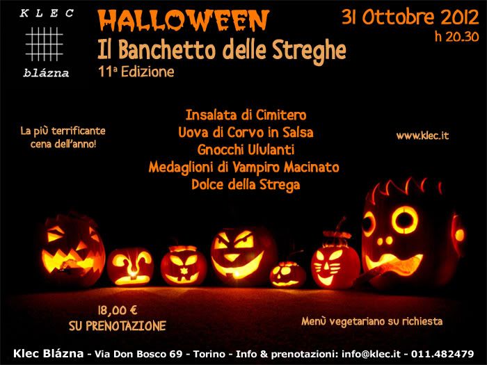 Halloween 2012, Il Banchetto delle Streghe - Su prenotazione