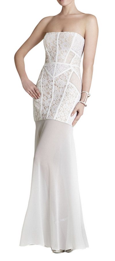 bcbgmaxazria white gown