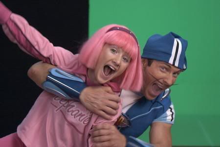 The star of Lazytown combines the dyed-hair of a clit-pierced punk rocker 