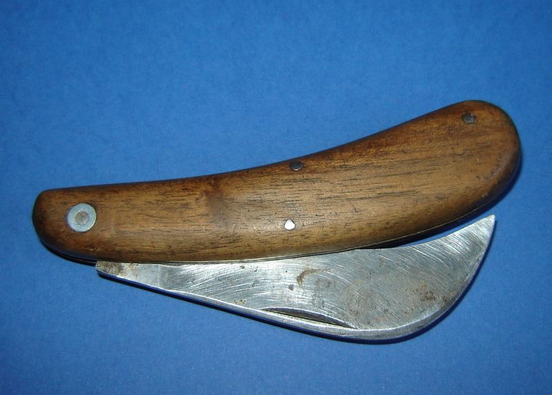 ANTIQUE GERMAN GERMANY SOLINGEN WOODEN HANDLE FOLDING POCKET PRUNING KNIFE eBay